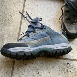 Salomon womens Gray and Blue Hiking Shoes great shape